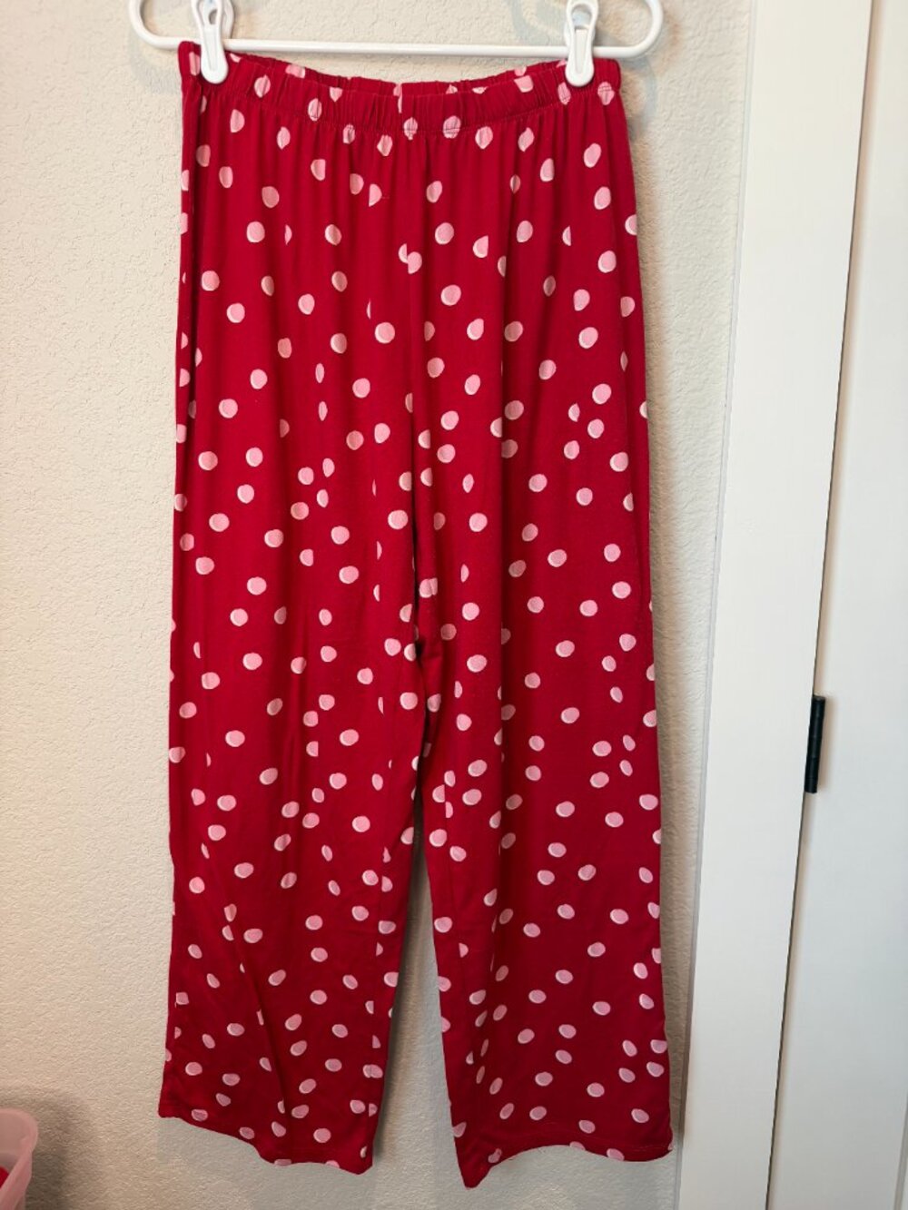 Kate Spade Red Pink Polka Dot Pajama Set Size XL - Picture 7 of 11